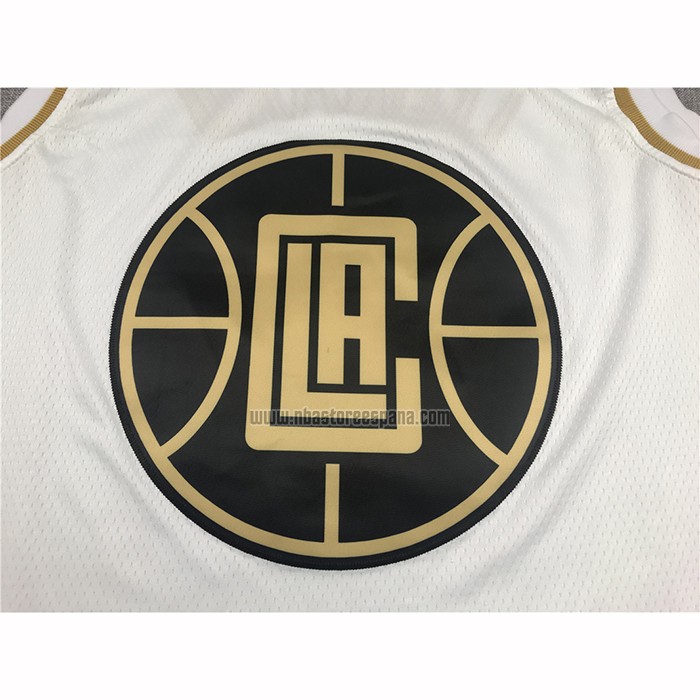 Camiseta Golden Edition Los Angeles Clippers Kawhi Leonard NO 2 Blanco